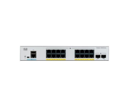 Коммутатор Cisco C1000-16P-2G 16-PoE Управляемый 18-ports, C1000-16P-2G-L, фото 