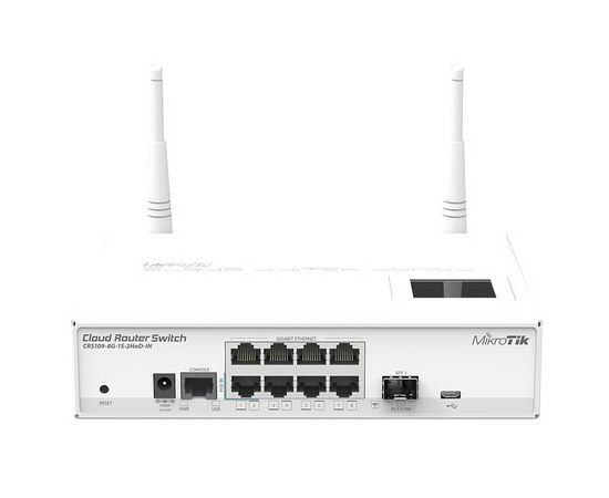 Коммутатор Mikrotik Cloud Router Switch 109-8G-1S-2HnD-IN Smart 9-ports, CRS109-8G-1S-2HnD-IN, фото 