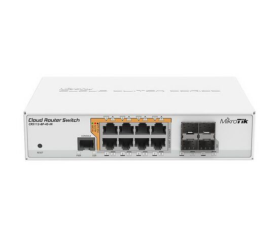 Коммутатор Mikrotik Cloud Router Switch 112-8P-4S-IN 8-PoE Smart 12-ports, CRS112-8P-4S-IN, фото 