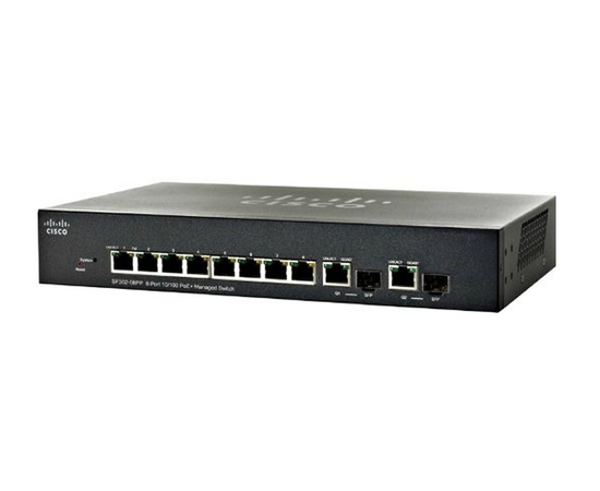 Коммутатор Cisco SF302-08PP 8-PoE Управляемый 10-ports, SF302-08PP-K9-EU, фото 