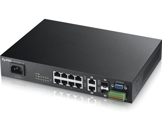 Коммутатор ZyXEL MES3500-10 Управляемый 10-ports, MES3500-10-EU01V1F, фото 