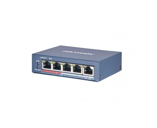 Коммутатор HIKVISION DS-3E0105P-E(B) 4-PoE Неуправляемый 5-ports, DS-3E0105P-E(B), фото 