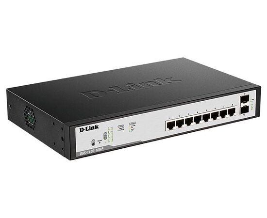 Коммутатор D-Link DGS-1100-10MP/С1A Настраиваемый EasySmart с 8 портами 10/100/1000Base-T, фото 