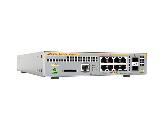 Коммутатор Allied Telesis X230-10GP 8-PoE Управляемый 10-ports, AT-X230-10GP-50, фото 