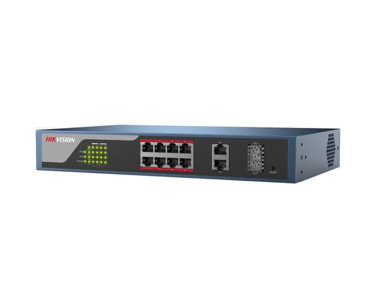 Коммутатор HIKVISION DS-3E1310P-E 8-PoE Smart 10-ports, DS-3E1310P-E, фото 