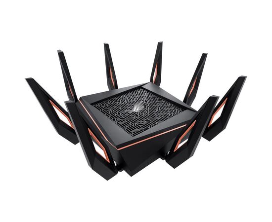 Wi-Fi роутер ASUS ROG Rapture GT-AX11000 90IG04H0-MO3G00 5 LAN, 1000 Мбит/с, 2500 Мбит/с, 4 (802.11n), 5 (802.11ac), 6 (802.11ax), Wi-Fi 10756 Мбит/с, USB 3.1 x2, 3G, 4G/LTE, IPv6, фото 