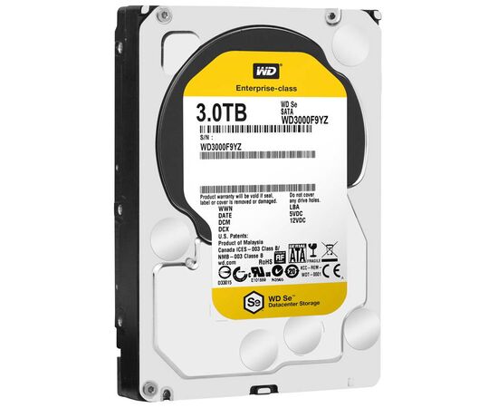 Жесткий диск для сервера WD 3ТБ SATA 3.5" 7200 об/мин, 6 Gb/s, WD3000F9YZ, фото 