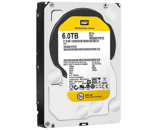 Жесткий диск для сервера WD 6ТБ SATA 3.5" 7200 об/мин, 6 Gb/s, WD6001F9YZ, фото 