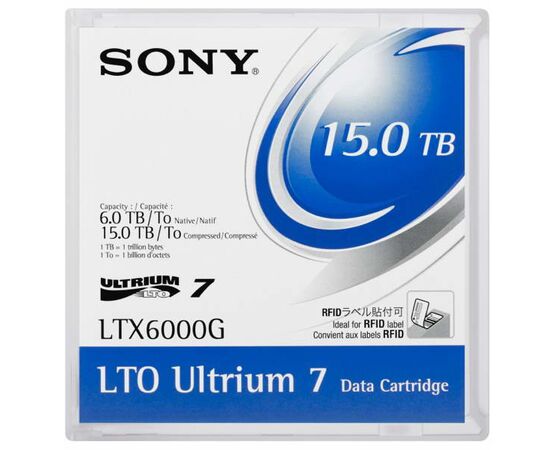 Лента Sony LTO-7 6000/15000ГБ labeled 1-pack, LTX6000GN-LABEL, фото 