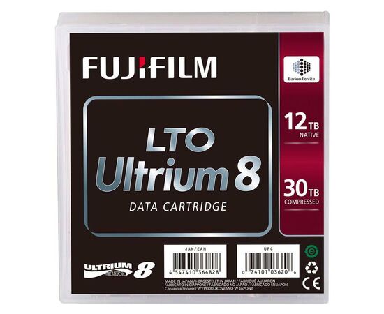 Лента Fujifilm LTO-8 12000/30000ГБ labeled 1-pack, 18585, фото 