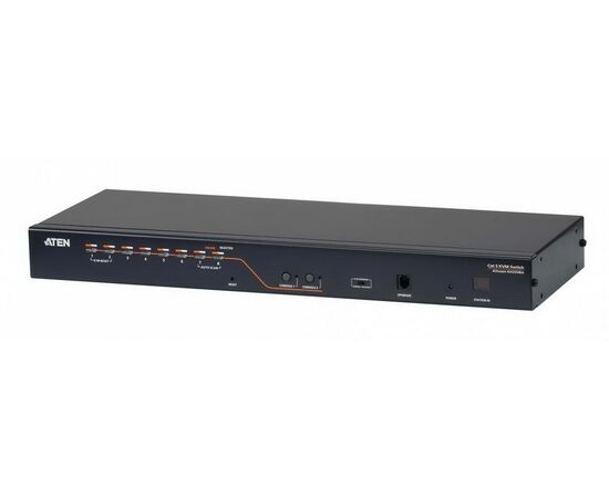ATEN KH2508A-AX-G KVM-переключатель 19", VGA/SVGA+KBD+MOUSE, 2 8 портов/port (PS2/USB/Sun+VGA)/RS232, без модулей, фото 