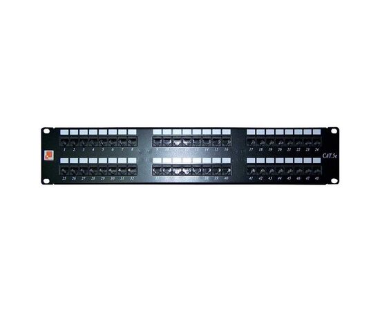 Патч-панель LANMASTER 48-ports UTP RJ-45 2U, LAN-PP48UTP5E, фото 