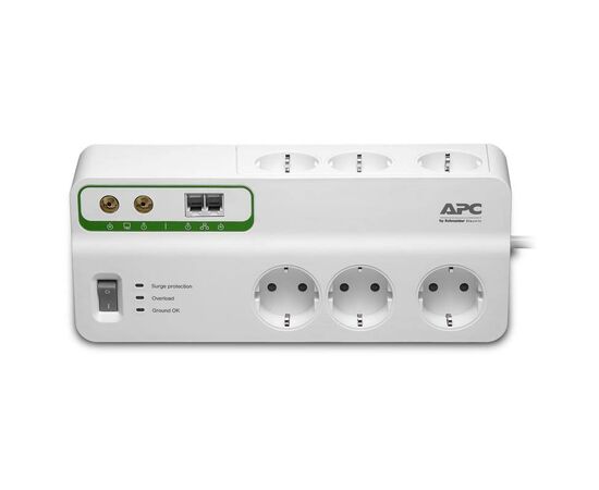 Сетевой фильтр APC by Schneider Electric SurgeArrest 3 м Чёрный, PMH63VT-RS, фото 