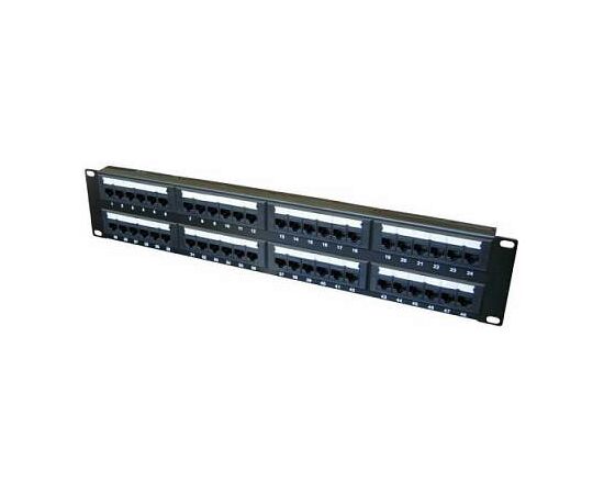 Патч-панель IEK 48-ports UTP RJ-45 2U, PP48-2UC5EU-D05, фото 