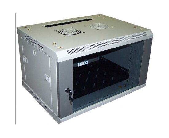 Шкаф настенный LANMASTER Pro 19'', 9U, 600x450, серый, 2 ЧАСТИ (TWT-CBWPG-9U-6x4-GY), фото 