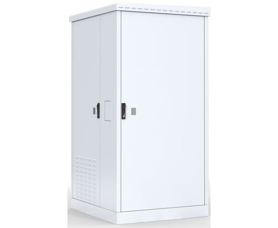 Шкаф уличный напольный ЦМО ШТВ-2-12.10.6-43А3 12U 600 мм, с эл. отсеком, 3 двери, серый, фото 