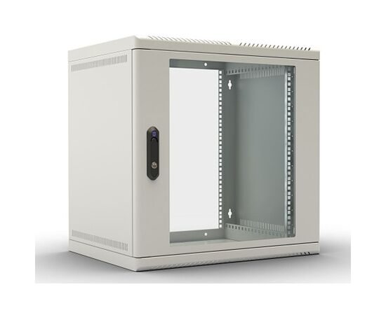 Шкаф настенный ЦМО ШРН-12.650 12U 600x650мм дверь стекло, серый, фото 