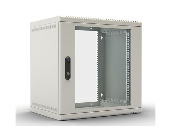 Шкаф настенный ЦМО ШРН-6.300 6U 600x300мм дверь стекло, серый, фото 