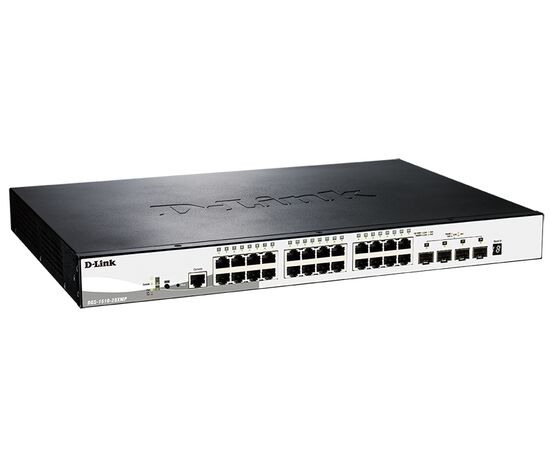 D-Link DGS-1510-28XMP/A1A Управляемый стекируемый коммутатор SmartPro с 24 портами 10/100/1000Base-T и 4 портами 10GBase-X SFP+ и поддержкой PoE, фото , изображение 2