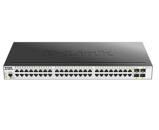 Управляемый L2 коммутатор D-Link DGS-3000-52X/B2A с 48 портами 10/100/1000Base-T и 4 портами 10GBase-X SFP+, фото , изображение 2