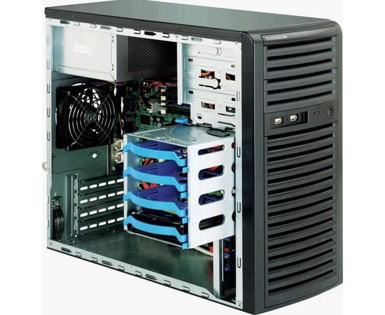 Сервер Supermicro T100 Intel Xeon E-2224, DDR4 ECC, до 6 дисков 3.5", 2 x 1Gbit Lan, блок питания 400W Gold, IX-T100-2224, фото , изображение 2
