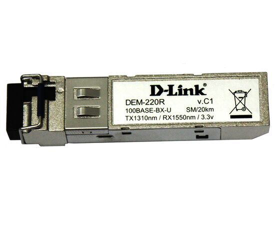 Трансивер D-Link SFP 100Base-BX-U Одномодовый, DEM-220R, фото , изображение 2