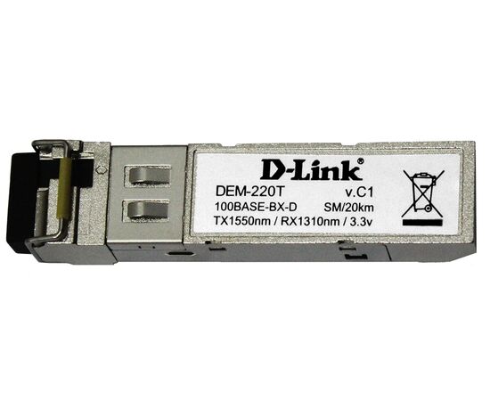 Трансивер D-Link SFP 100Base-BX-D Одномодовый, DEM-220T, фото , изображение 2