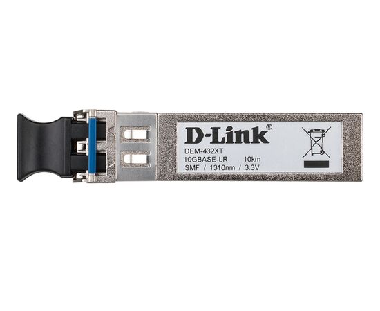 D-Link 432XT Трансивер SFP+ с 1 портом 10GBase-LR для одномодового оптического кабеля до 10 км, фото , изображение 2