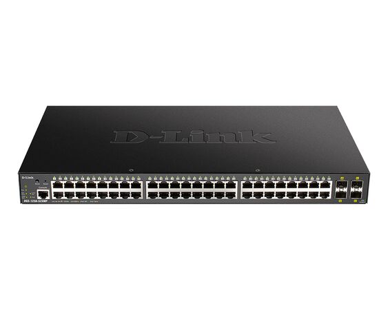 Коммутатор D-Link DGS-1250-52XMP Настраиваемый L2 коммутатор с 48 портами 10/100/1000Base-T и 4 портами 10GBase-X SFP+, фото , изображение 2