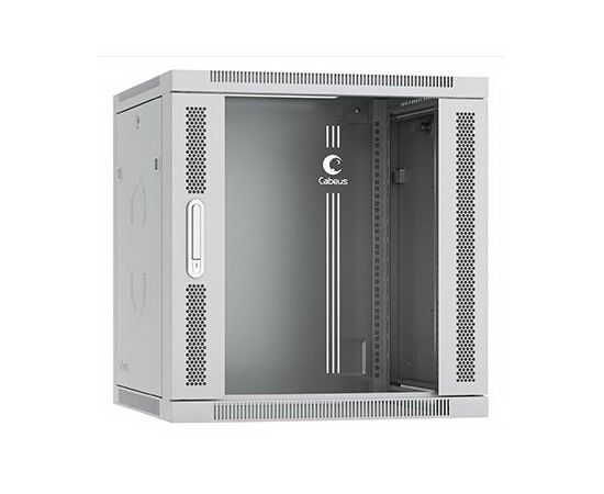 Cabeus SH-05F-12U60/45 Шкаф телекоммуникационный настенный 19" 12U 600x450x635mm (ШхГхВ) дверь стекло, фото 