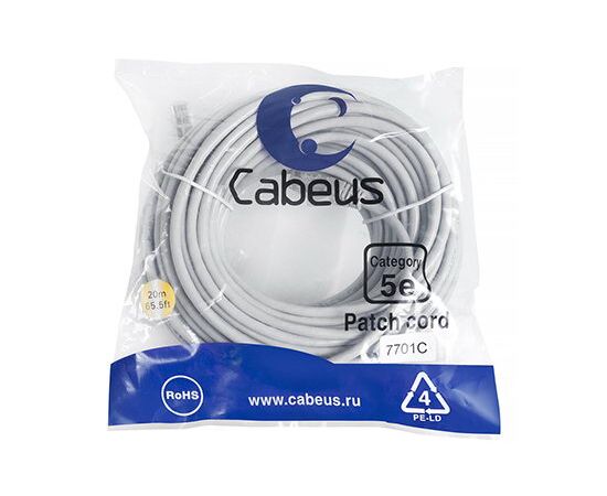 Cabeus PC-UTP-RJ45-Cat.5e-20m Патч-корд U/UTP, фото 