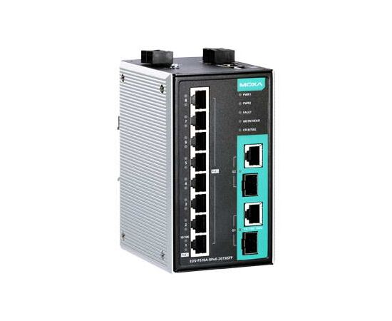 Промышленный 10-портовый управляемый коммутатор MOXA EDS-P510A-8PoE-2GTXSFP, фото 