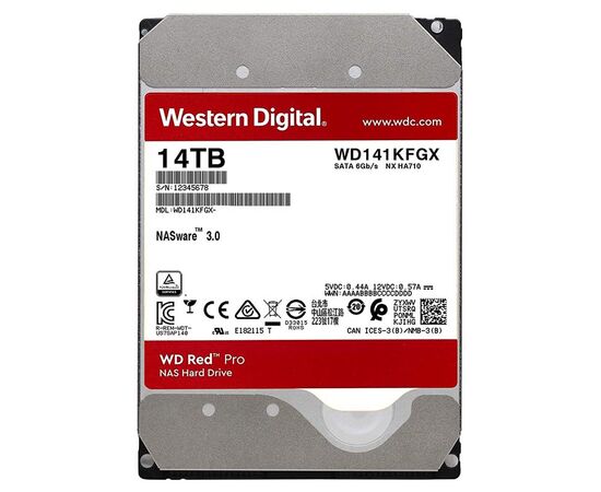 Жесткий диск WD Red Pro SATA III (6Gb/s) 3.5" 14TB, WD141KFGX, фото 