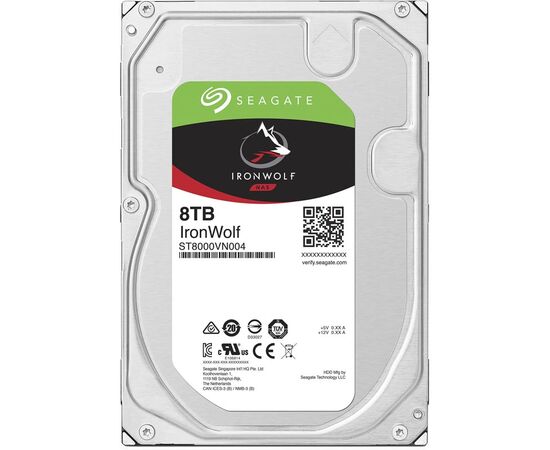 Жесткий диск Seagate IronWolf SATA III (6Gb/s) 3.5" 8TB, ST8000VN004, фото 