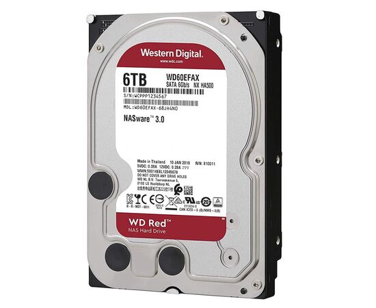 Жесткий диск WD Red SATA III (6Gb/s) 3.5" 6TB, WD60EFAX, фото 
