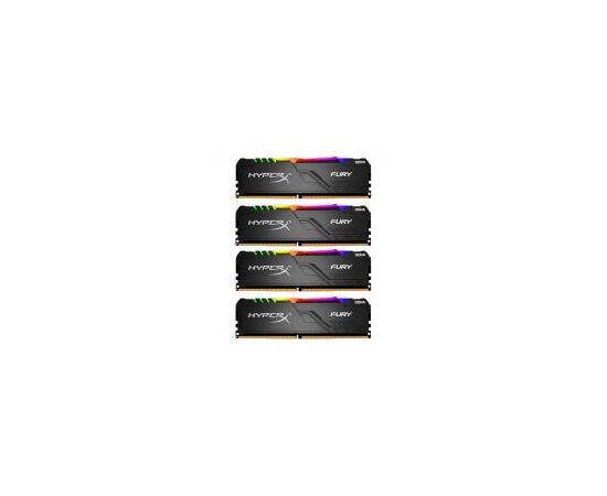 Комплект памяти Kingston HyperX FURY RGB 32GB DIMM DDR4 3600MHz (4х8GB), HX436C17FB3AK4/32, фото 