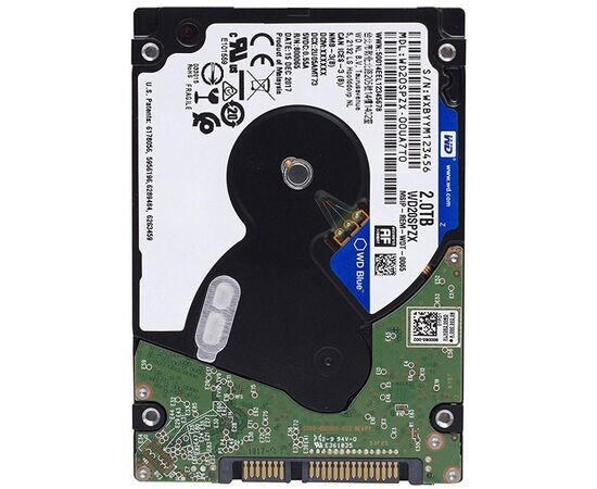 Жесткий диск WD Blue SATA III (6Gb/s) 2.5" 2TB, WD20SPZX, фото 