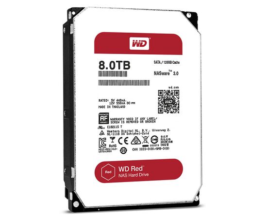 Жесткий диск WD Red SATA III (6Gb/s) 3.5" 8TB, WD80EFZX, фото 