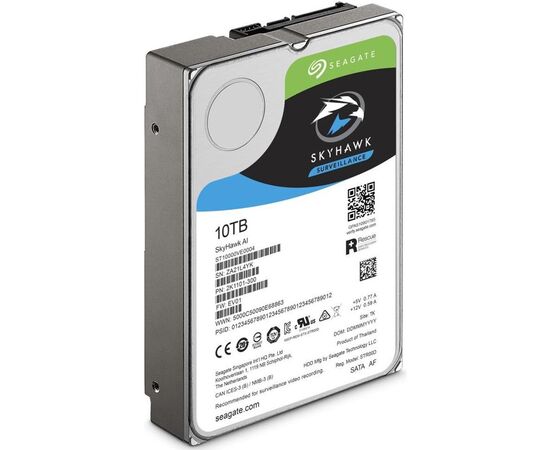 Жесткий диск Seagate SkyHawk AI SATA III (6Gb/s) 3.5" 10TB, ST10000VE0008, фото 