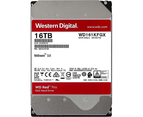 Жесткий диск WD Red Pro SATA III (6Gb/s) 3.5" 16TB, WD161KFGX, фото 