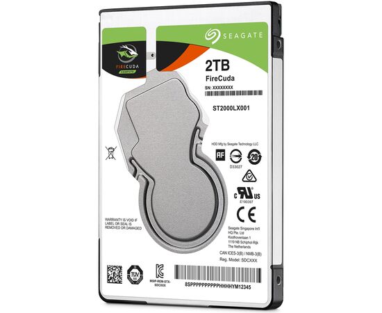 Жесткий диск Seagate FireCuda SATA III (6Gb/s) 2.5" 2TB + 8GB, ST2000LX001, фото 