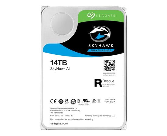 Жесткий диск Seagate SkyHawk AI SATA III (6Gb/s) 3.5" 14TB, ST14000VE0008, фото 