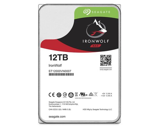 Жесткий диск Seagate IronWolf SATA III (6Gb/s) 3.5" 12TB, ST12000VN0007, фото 
