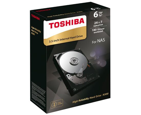 Жесткий диск Toshiba N300 SATA III (6Gb/s) 3.5" 6TB, HDWN160EZSTA, фото 