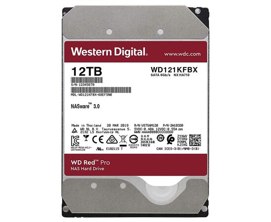 Жесткий диск WD Red Pro SATA III (6Gb/s) 3.5" 12TB, WD121KFBX, фото 
