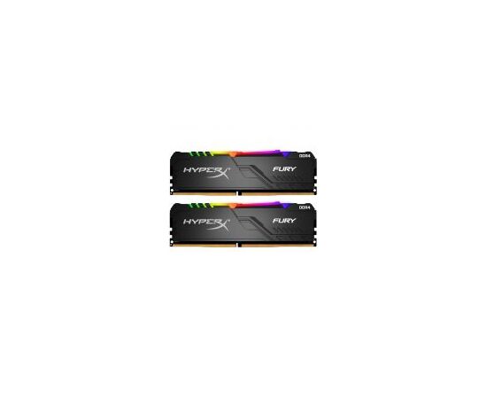 Комплект памяти Kingston HyperX FURY RGB 16GB DIMM DDR4 3733MHz (2х8GB), HX437C19FB3AK2/16, фото 