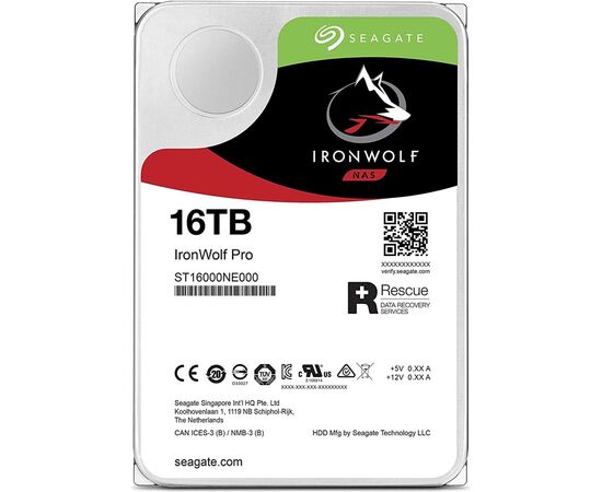 Жесткий диск Seagate IronWolf Pro SATA III (6Gb/s) 3.5" 16TB, ST16000NE000, фото 