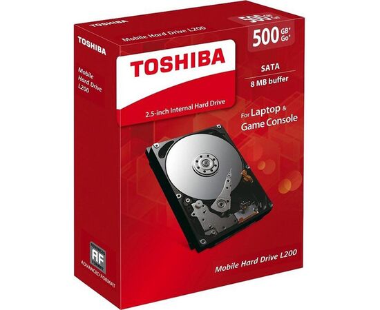 Жесткий диск Toshiba L200 SATA II (3Gb/s) 2.5" 500GB, HDWJ105EZSTA, фото 