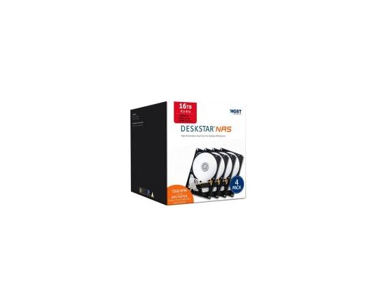 Комплект дисков HDD HGST Deskstar NAS SATA III (6Gb/s) 3.5" 4TBx4шт., 0S03678, фото 