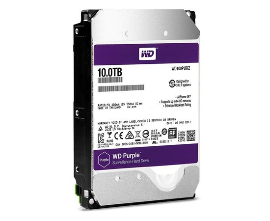 Жесткий диск WD Purple SATA III (6Gb/s) 3.5" 10TB, WD100PURZ, фото 
